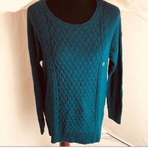 American Eagle teal soft lightweight diamond knit sweater